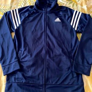 Adidas track jacket. Navy blue. Youth size 14/16